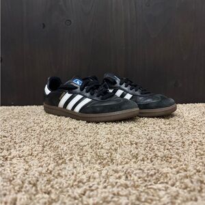 Adidas Samba Black & White Leather Sneakers. Size 8. No box.